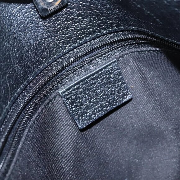 GUCCI GG Canvas Shoulder Bag Black Silver 132260 Auth 141652 - Picture 10 of 16